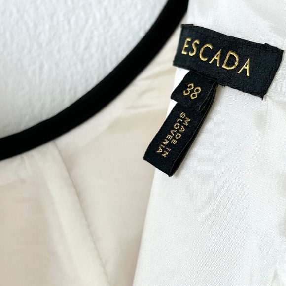 Immaculate ESCADA DRESS New without tags PRISTINE - 38 WINTER WHITE VIRGIN WOOL - Picture 6 of 16